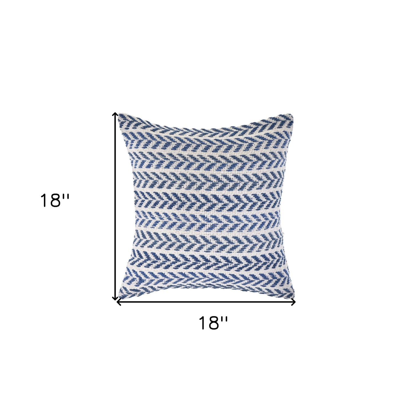 Blue Beach Chevron Cotton Pillow