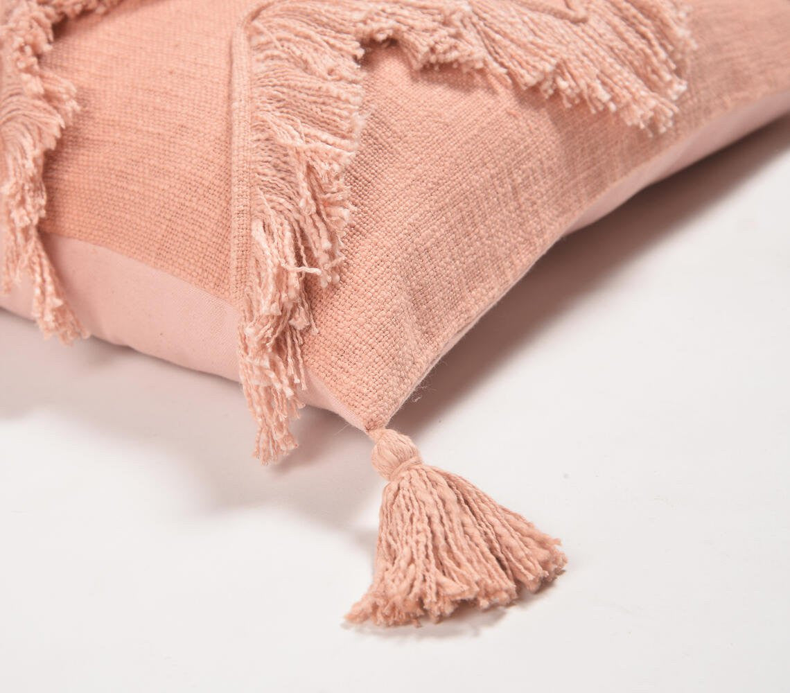 Pink Chevron Cotton (Cover Only) w/ Fringe & Tassels