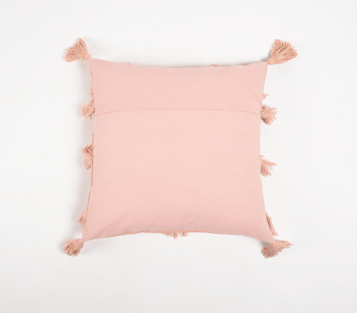 Pink Chevron Cotton (Cover Only) w/ Fringe & Tassels