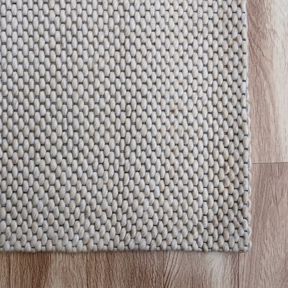 8 x 10 Beige Hand Woven Non Skid Rug