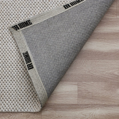 8 x 10 Beige Hand Woven Non Skid Rug