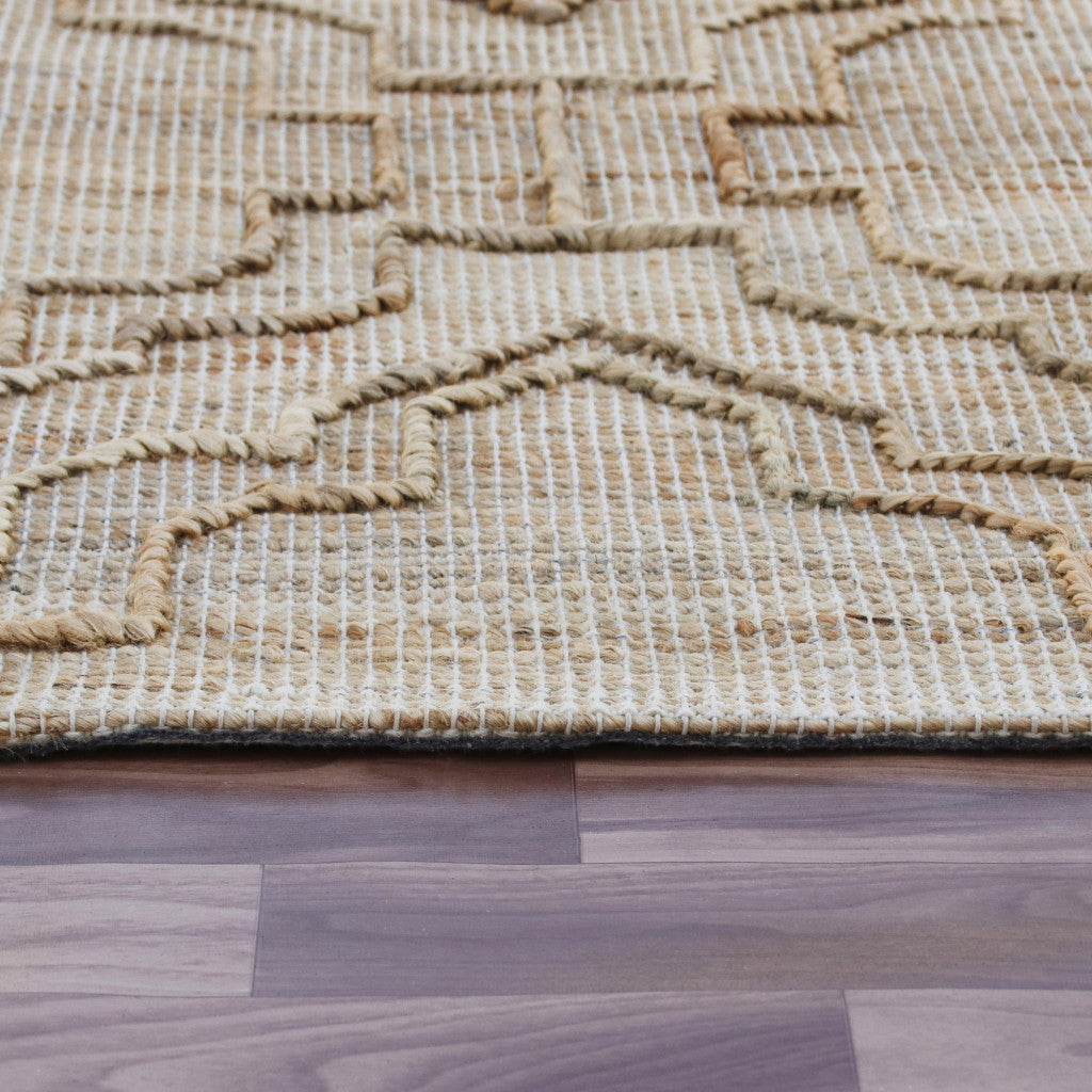 8 x 10 Brown Trellis Hand Woven Rug