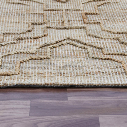 8 x 10 Brown Trellis Hand Woven Rug