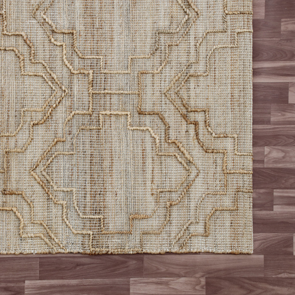 8 x 10 Brown Trellis Hand Woven Rug