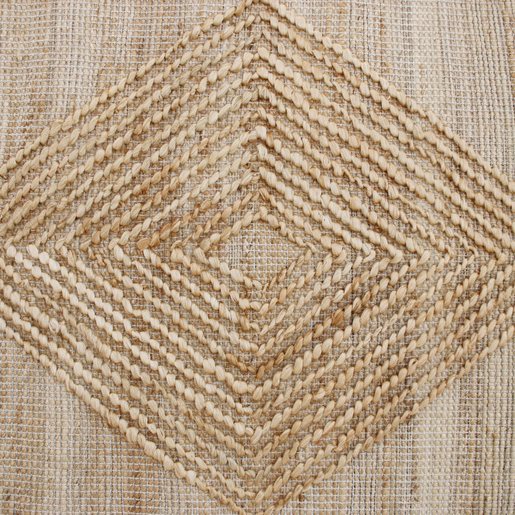 8 x 10 Brown Geometric Hand Woven Rug