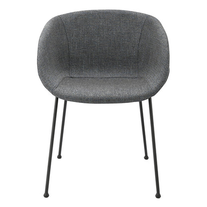 Gray & Black Fabric Dining Chairs - Set of 2