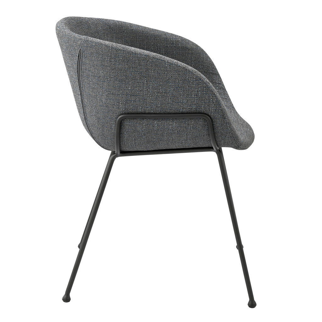 Gray & Black Fabric Dining Chairs - Set of 2