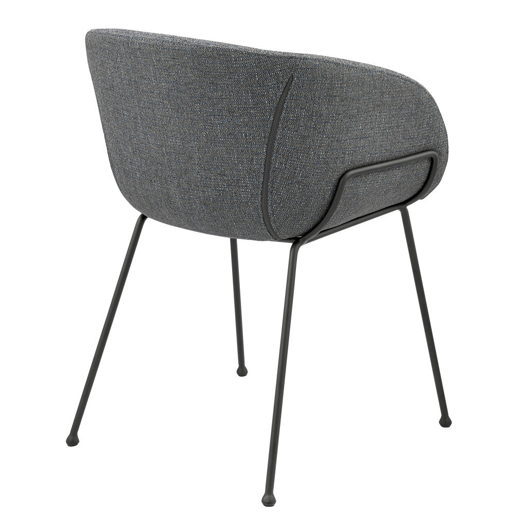Gray & Black Fabric Dining Chairs - Set of 2