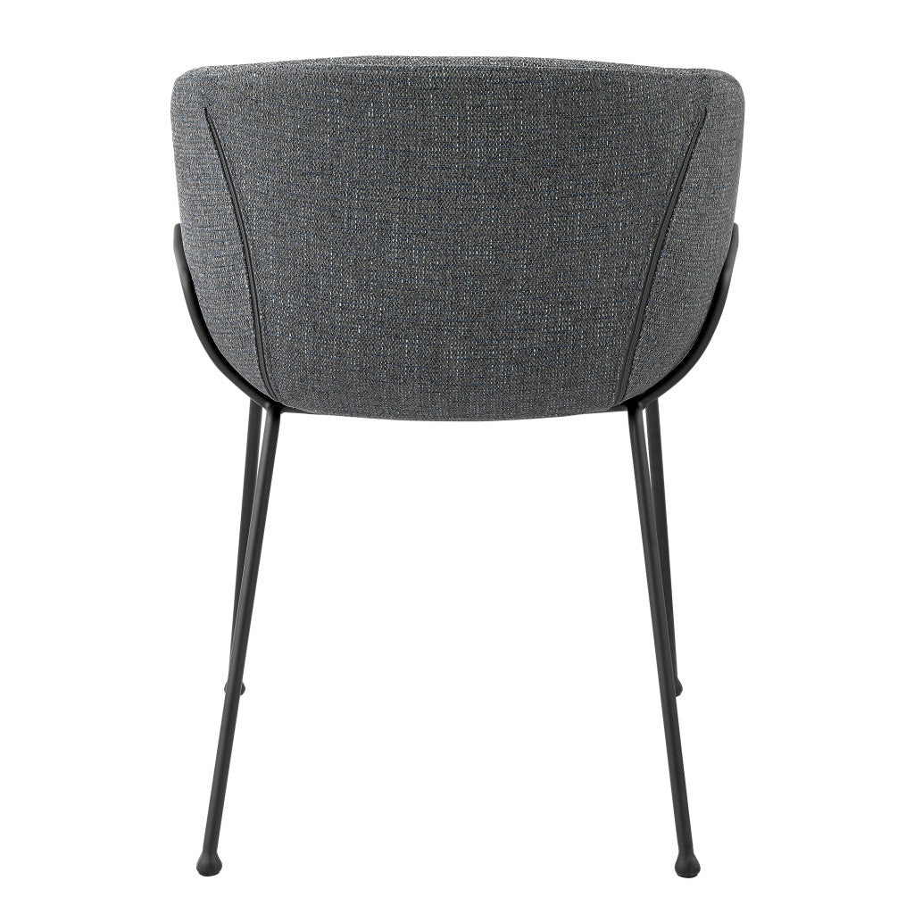 Gray & Black Fabric Dining Chairs - Set of 2