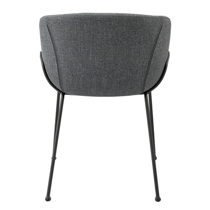 Gray & Black Fabric Dining Chairs - Set of 2