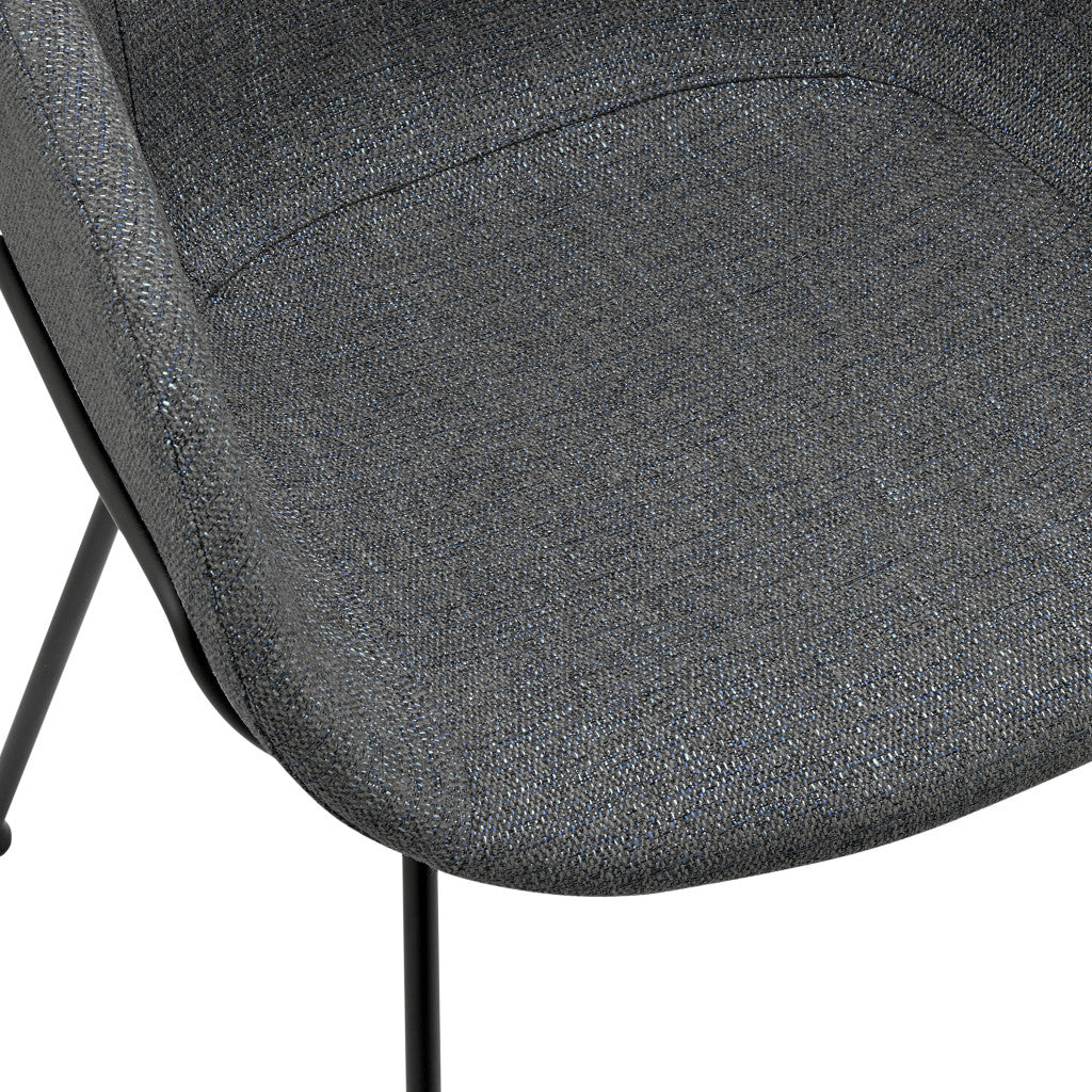 Gray & Black Fabric Dining Chairs - Set of 2