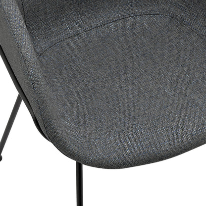 Gray & Black Fabric Dining Chairs - Set of 2