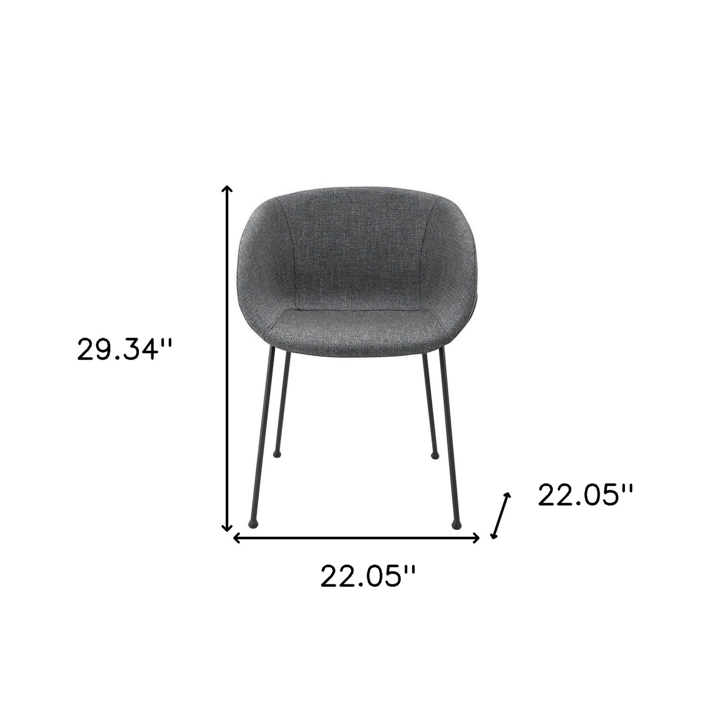 Gray & Black Fabric Dining Chairs - Set of 2