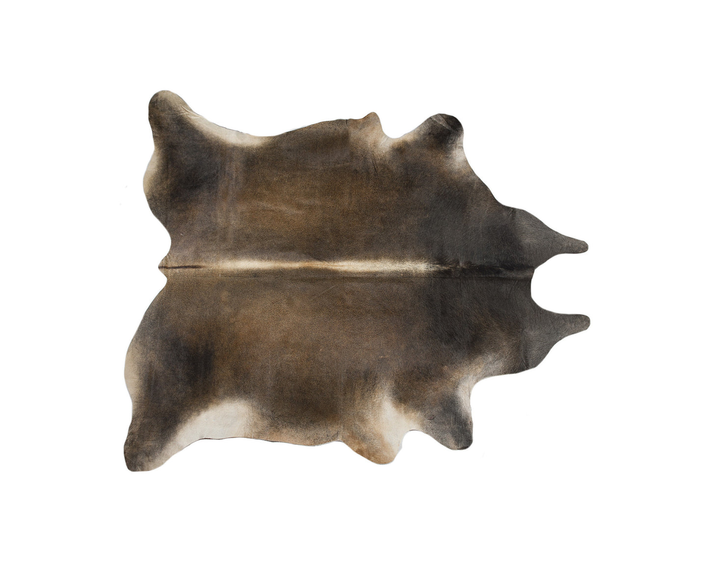 5 x 7 Dark Brown Cowhide Hand Knotted Rug