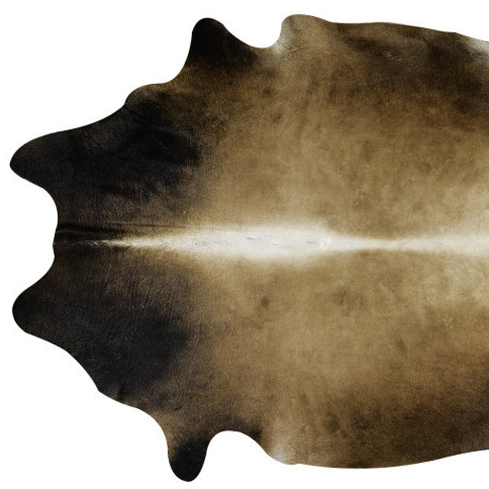5 x 7 Tan Genuine Cowhide Hand Knotted Rug