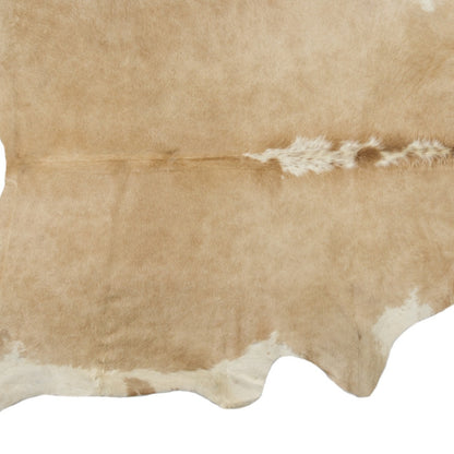 5 x 7 Brown & White Cowhide Hand Knotted Rug