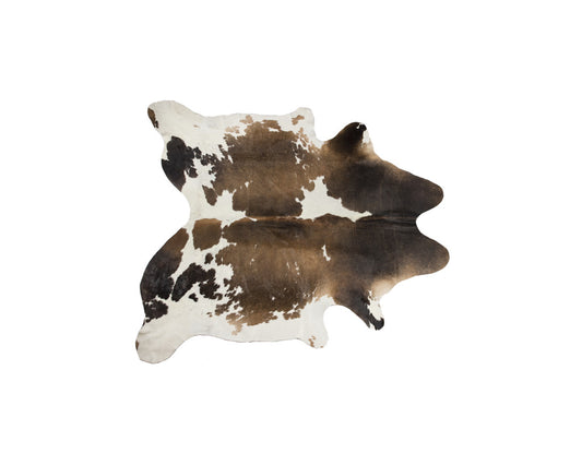 5 x 7 Light Brown & White Cowhide Hand Knotted Rug