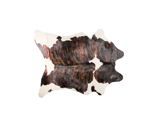 5 x 7 Brown & White Cowhide Hand Knotted Rug