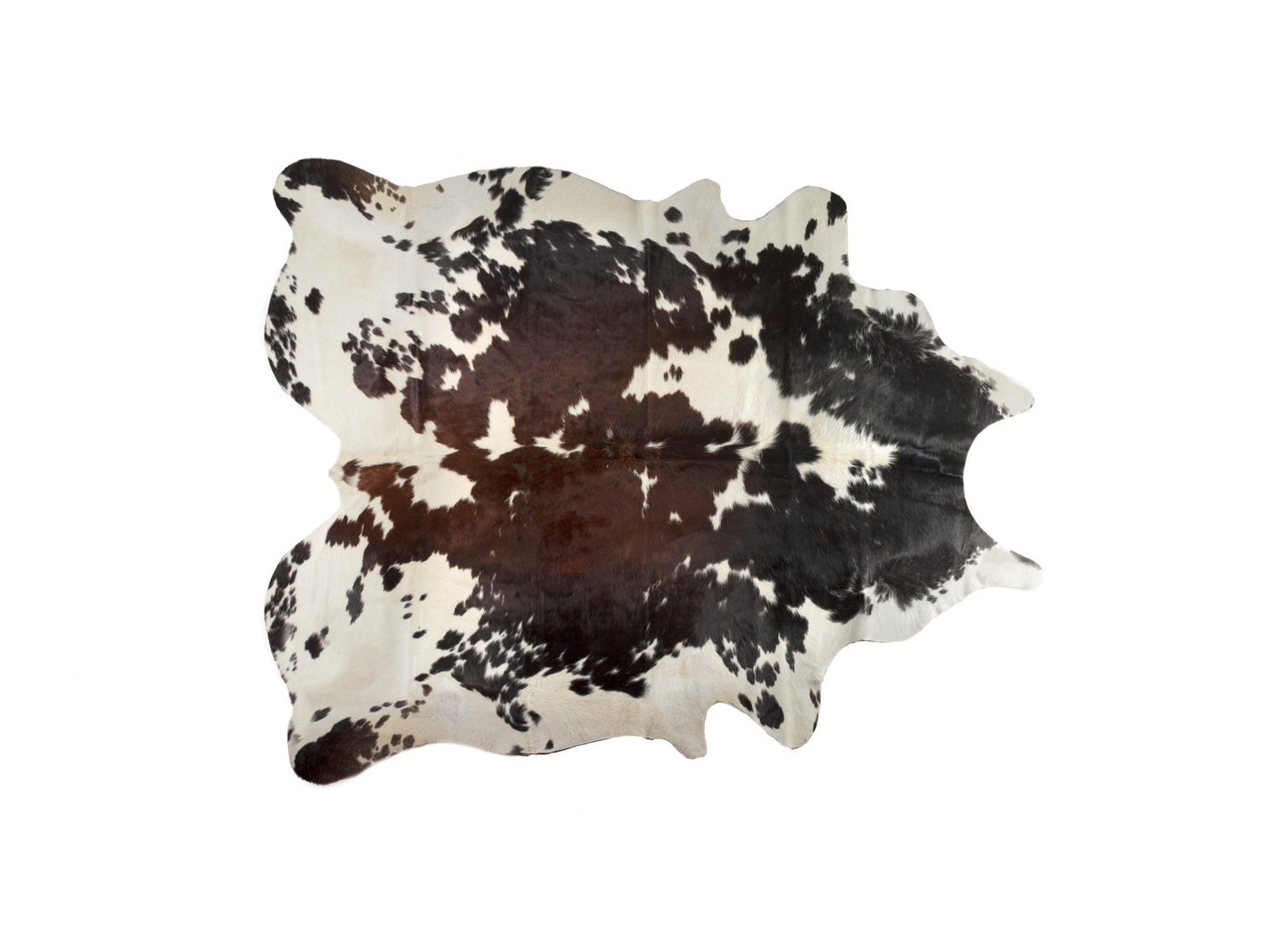 5 x 7 Brown & White Cowhide Hand Knotted Rug