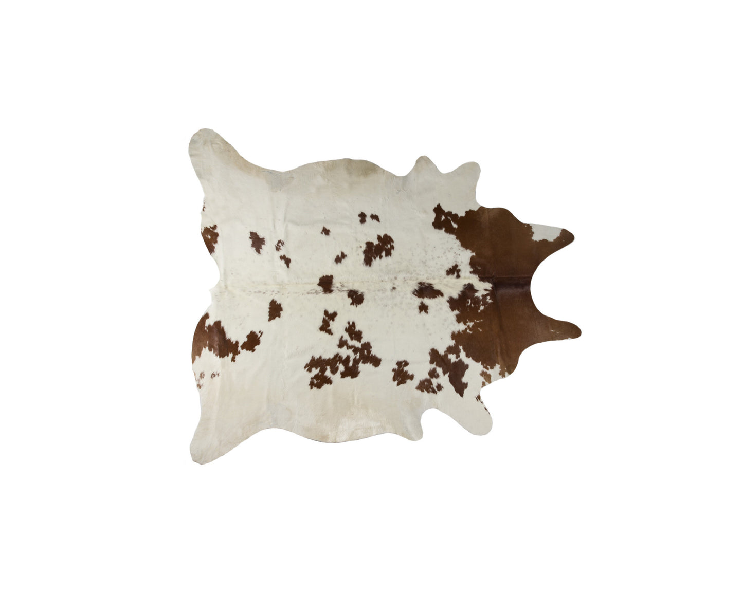 5 x 7 Brown & White Cowhide Hand Knotted Rug