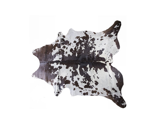 5 x 7 Brown & White Cowhide Hand Knotted Rug