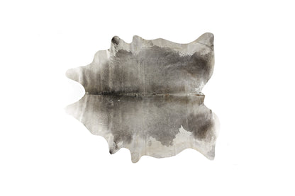 5 x 7 Gray & White Cowhide Hand Knotted Rug