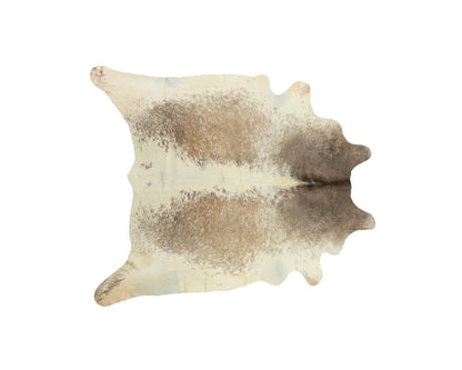 5 x 7 Brown & White Cowhide Hand Knotted Rug