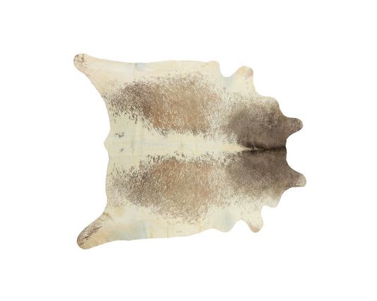 5 x 7 Brown & White Cowhide Hand Knotted Rug