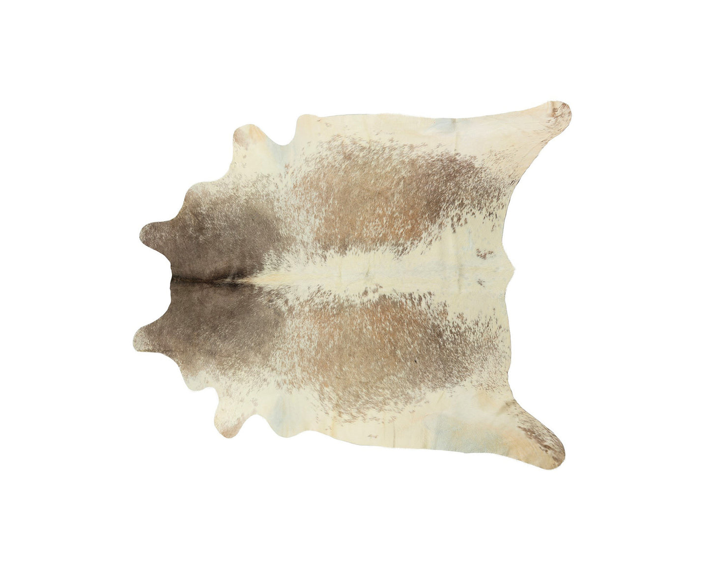 5 x 7 Brown & White Cowhide Hand Knotted Rug
