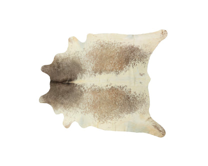 5 x 7 Brown & White Cowhide Hand Knotted Rug