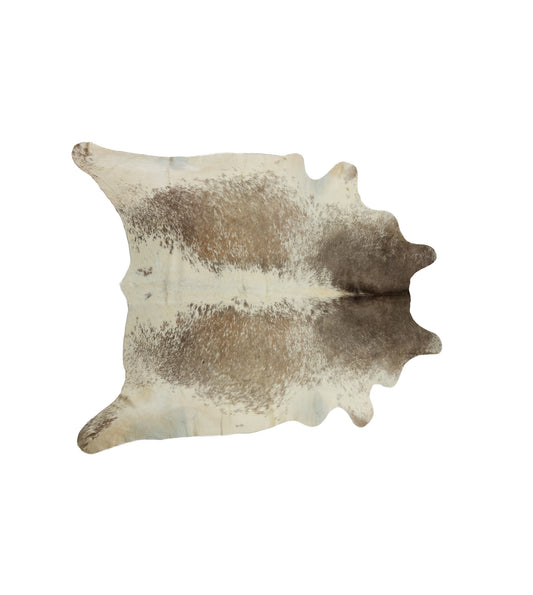 5 x 7 Brown & White Cowhide Hand Knotted Rug
