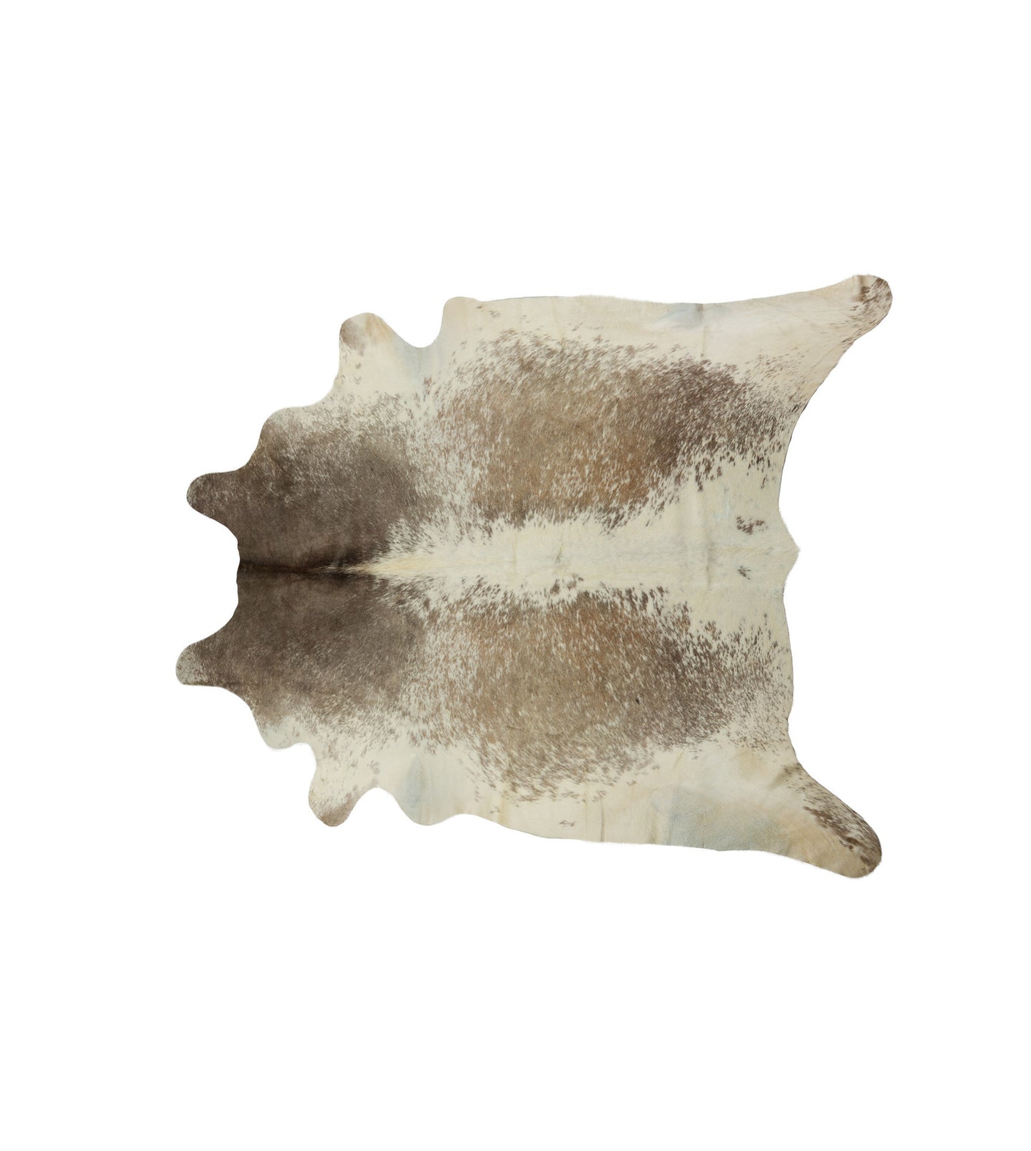 5 x 7 Brown & White Cowhide Hand Knotted Rug