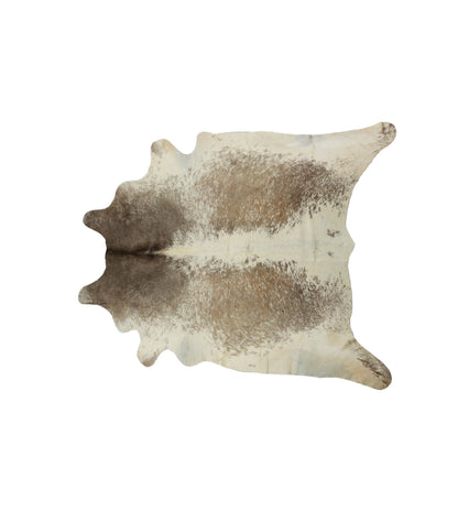 5 x 7 Brown & White Cowhide Hand Knotted Rug