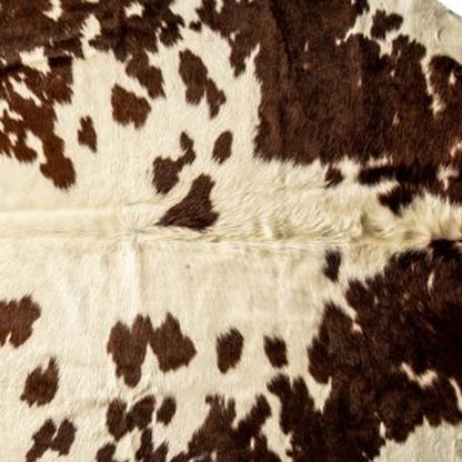 5 x 7 Brown & White Cowhide Hand Knotted Rug