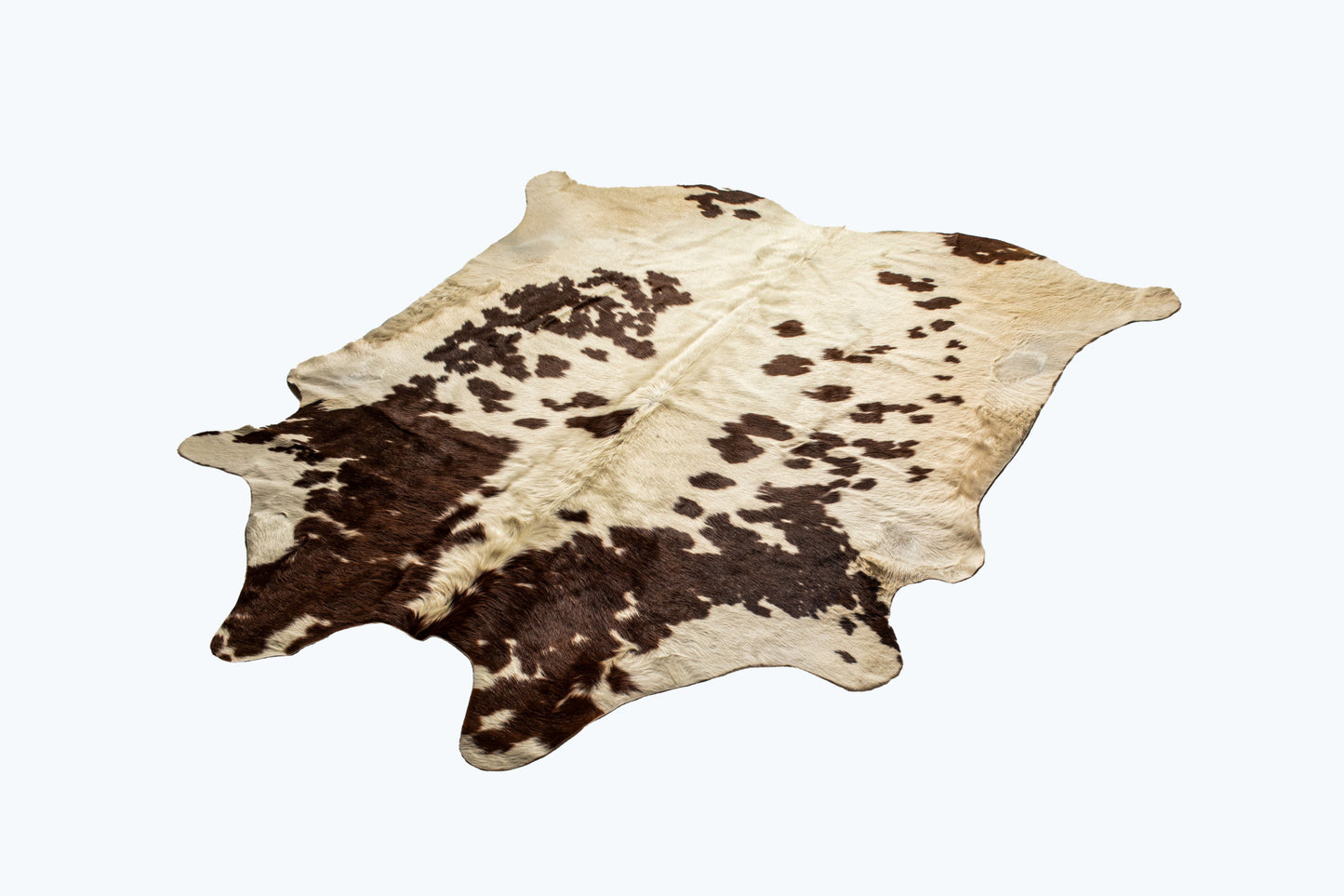 5 x 7 Brown & White Cowhide Hand Knotted Rug