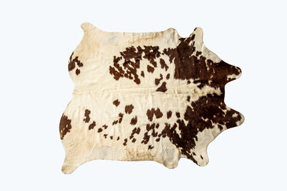 5 x 7 Brown & White Cowhide Hand Knotted Rug