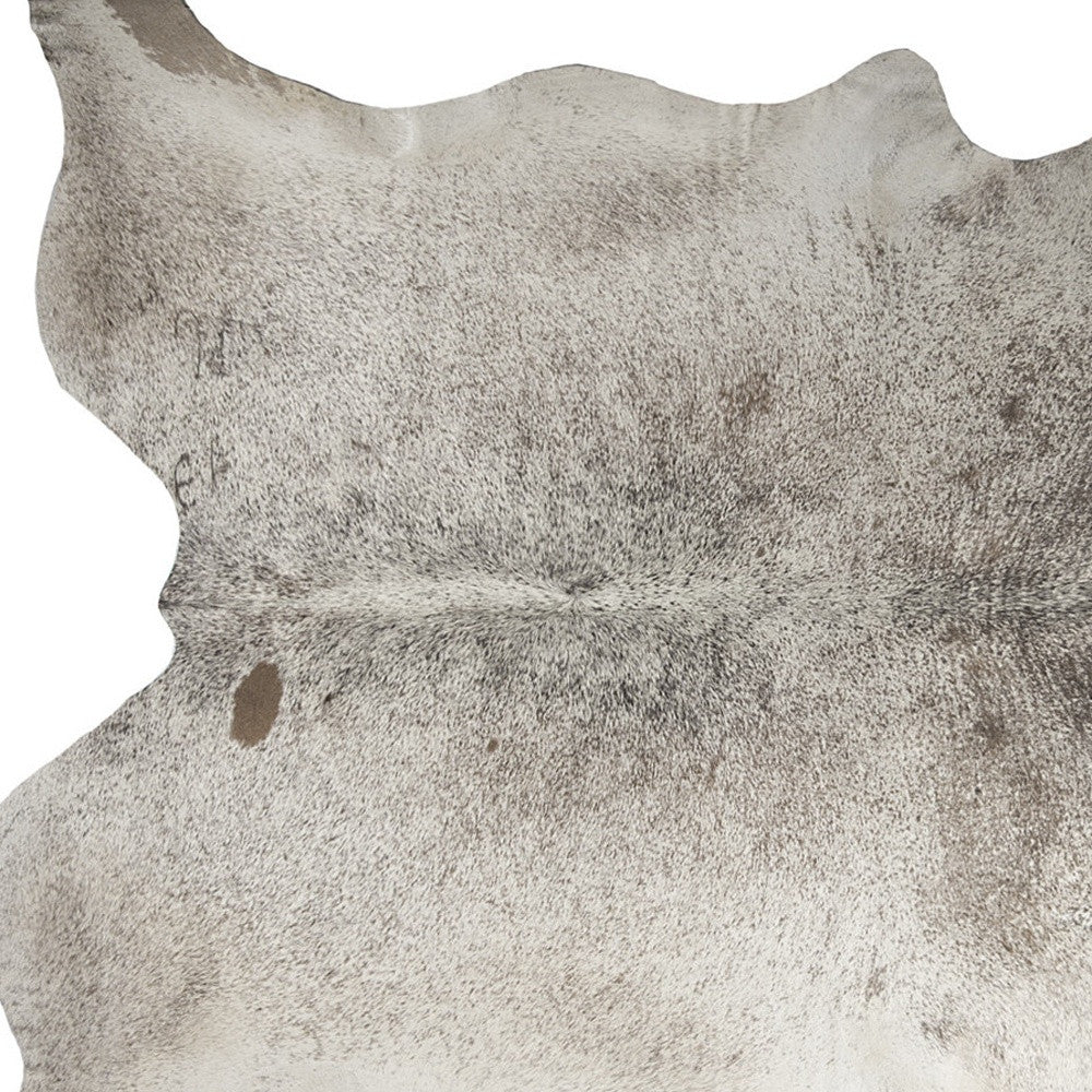 5 x 7 Taupe & Ivory Cowhide Hand Knotted Rug
