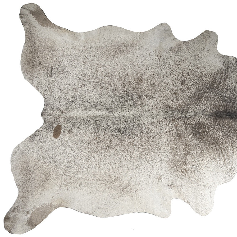 5 x 7 Taupe & Ivory Cowhide Hand Knotted Rug