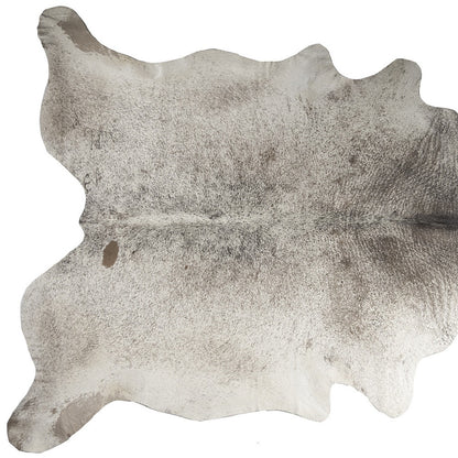 5 x 7 Taupe & Ivory Cowhide Hand Knotted Rug