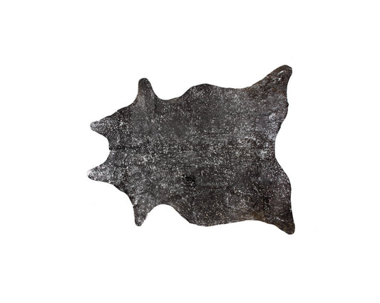 5 x 7 Brown & Silver Cowhide Hand Knotted Rug