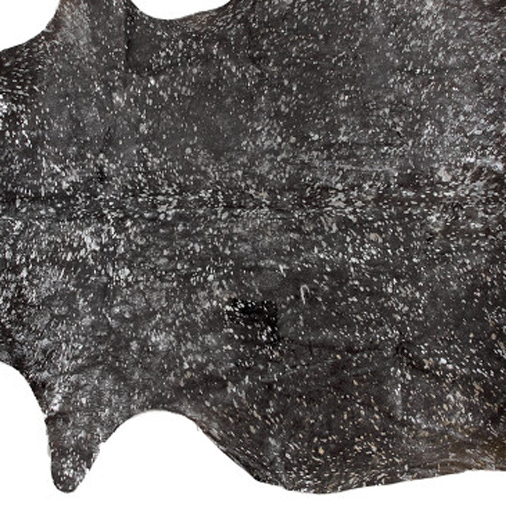 5 x 7 Brown & Silver Cowhide Hand Knotted Rug