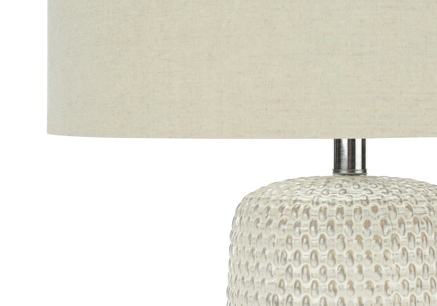 Cream Geometric Table Lamp w/ Shade