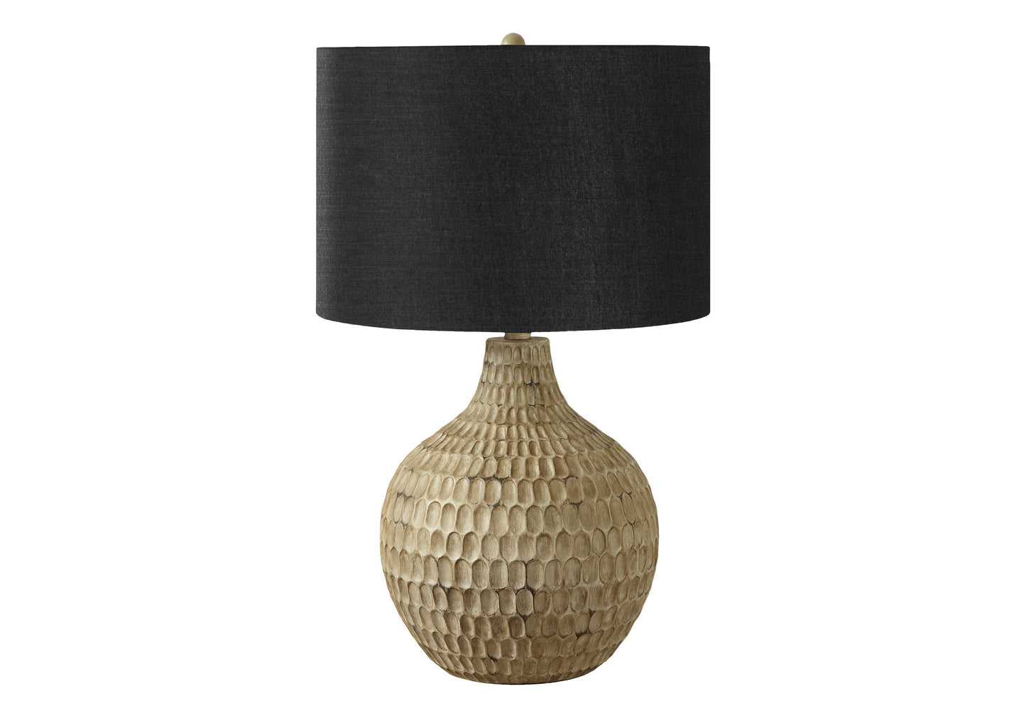 Brown Geometric Table Lamp w/ Shade