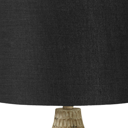 Brown Geometric Table Lamp w/ Shade