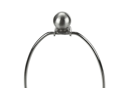 White & Silver Table Lamp w/ Shade