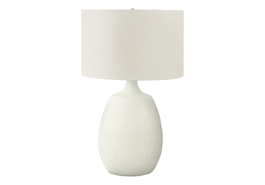 Cream Gourd Table Lamp w/ Shade