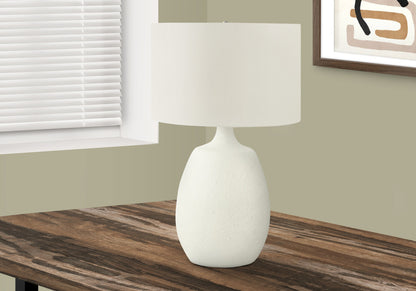 Cream Gourd Table Lamp w/ Shade