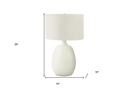 Cream Gourd Table Lamp w/ Shade