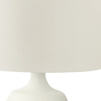 Cream Gourd Table Lamp w/ Shade