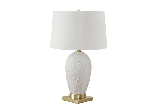 Gold & White Urn Table Lamp w/ Shade